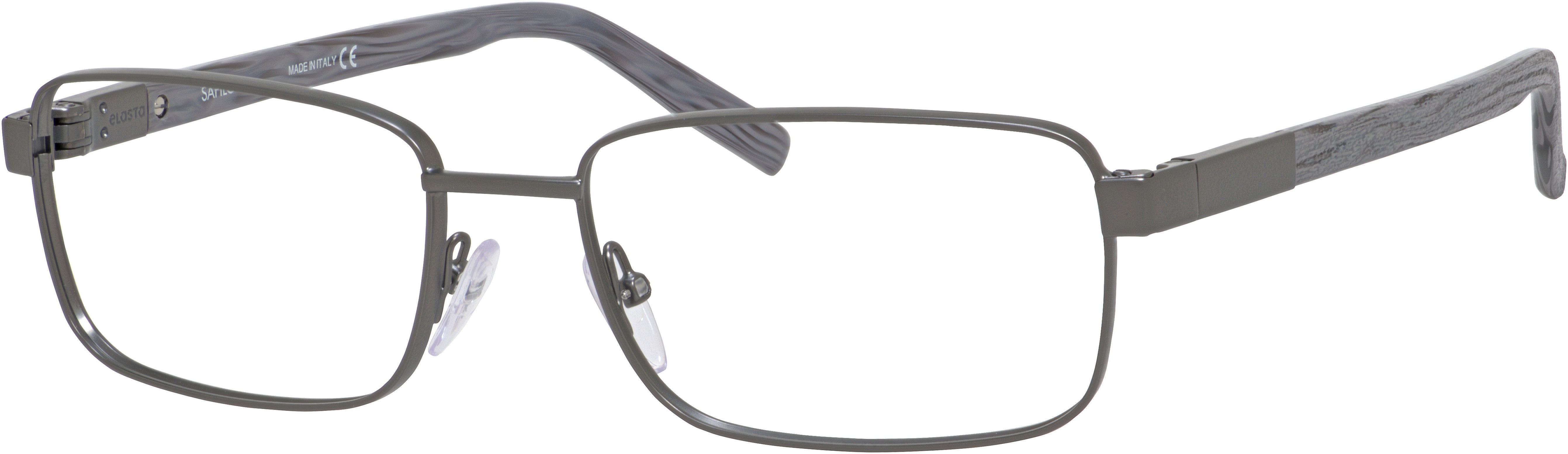  Elasta 3112 Rectangular Eyeglasses 0R80-0R80  Semi Matte Dark Ruthenium (00 Demo Lens)