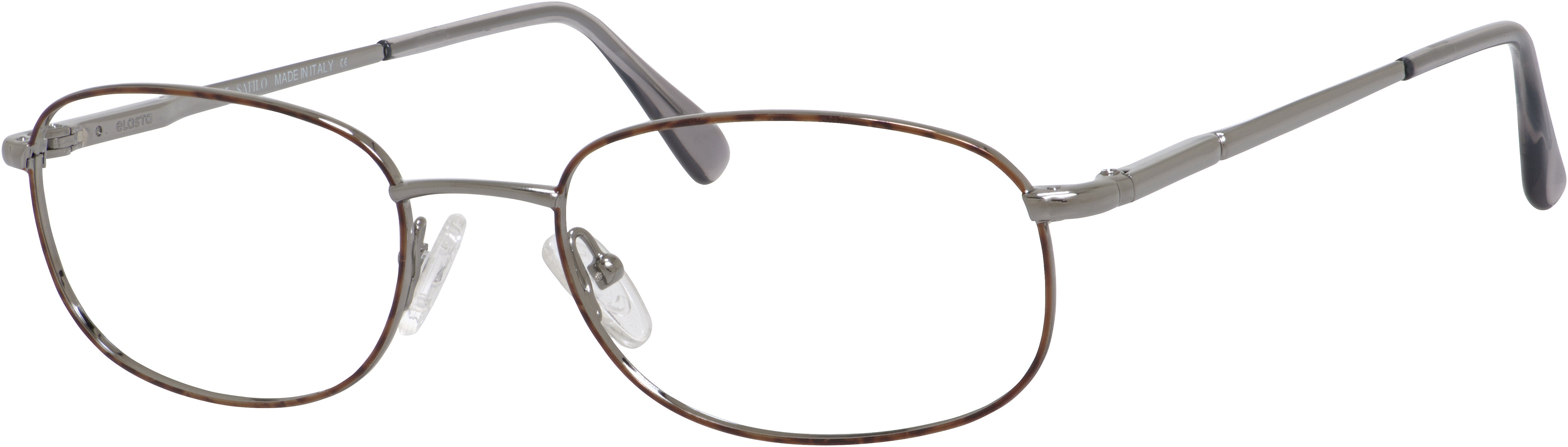  Elasta 7058 Rectangular Eyeglasses 0H20-0H20  Pewter Havana (00 Demo Lens)