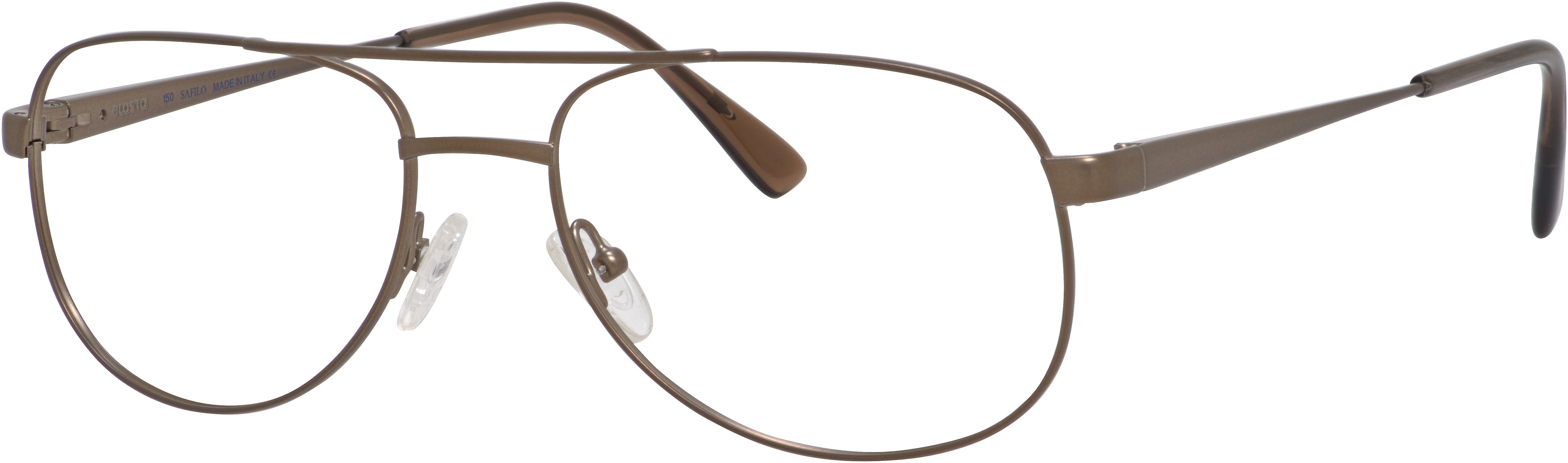  Elasta 7115 Aviator Eyeglasses 07ZB-07ZB  Gold Ash (00 Demo Lens)