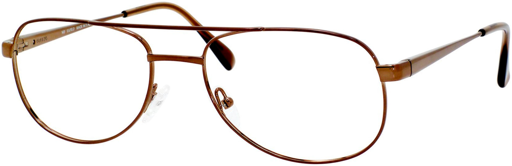  Elasta 7115 Aviator Eyeglasses 09HM-09HM  Brown (00 Demo Lens)