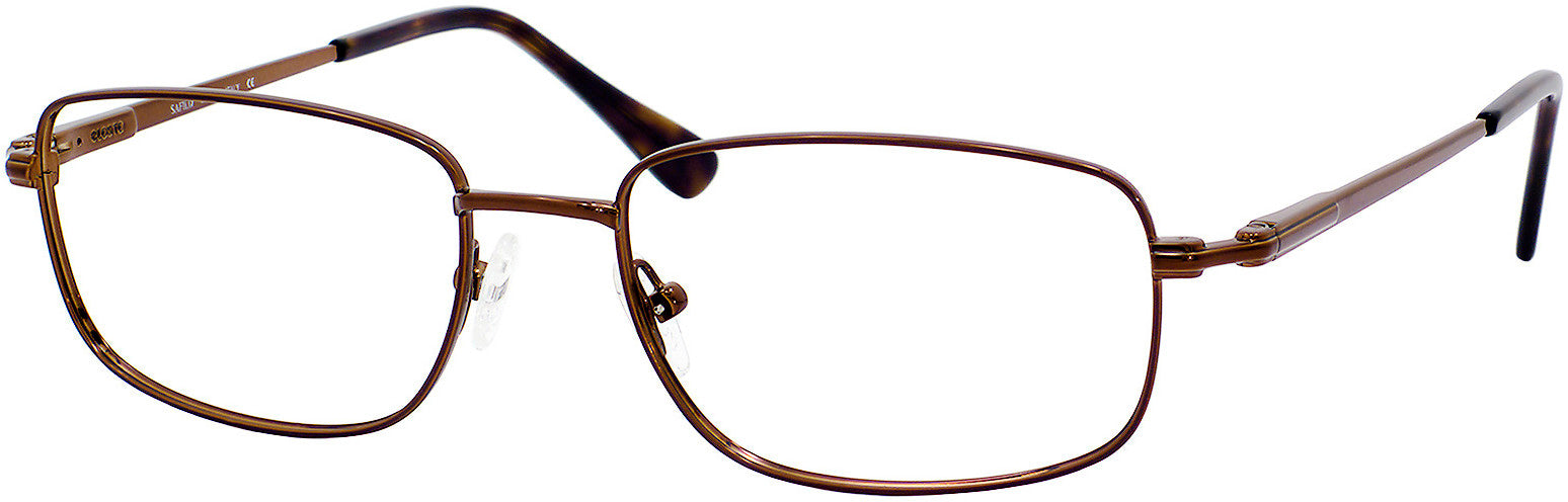  Elasta 7193 Rectangular Eyeglasses 07S9-07S9  Brown (00 Demo Lens)