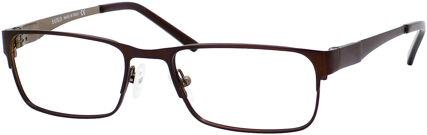  Elasta 7196 Rectangular Eyeglasses 0JWU-0JWU  Brushed Dark Brown (00 Demo Lens)