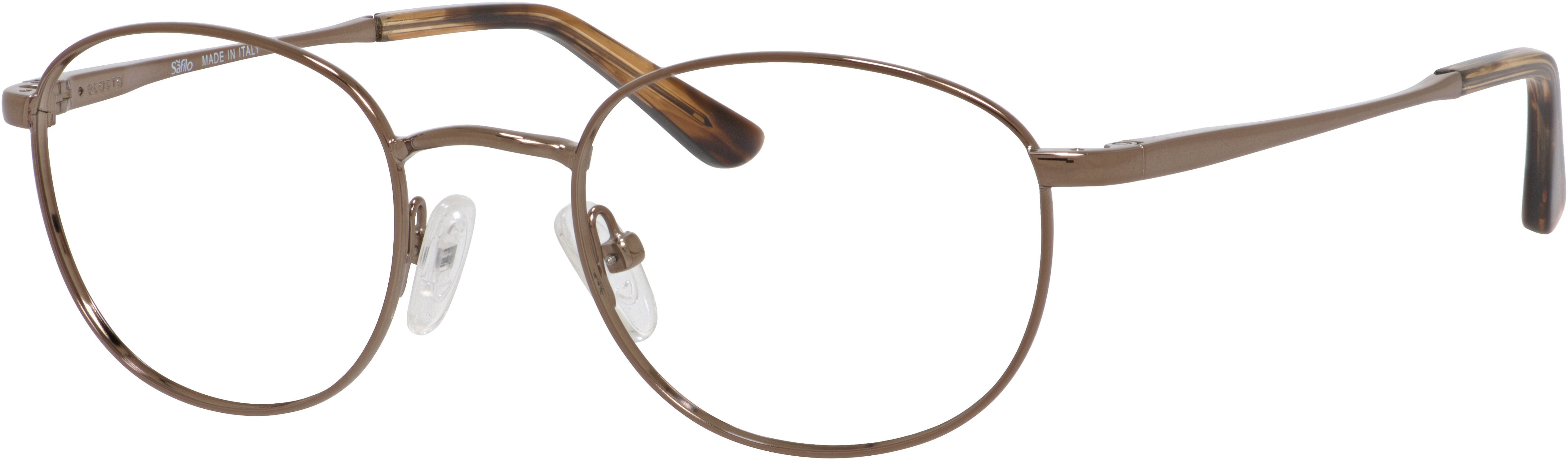 Elasta 7209 Oval Modified Eyeglasses 01WK-01WK  Light Brown (00 Demo Lens)