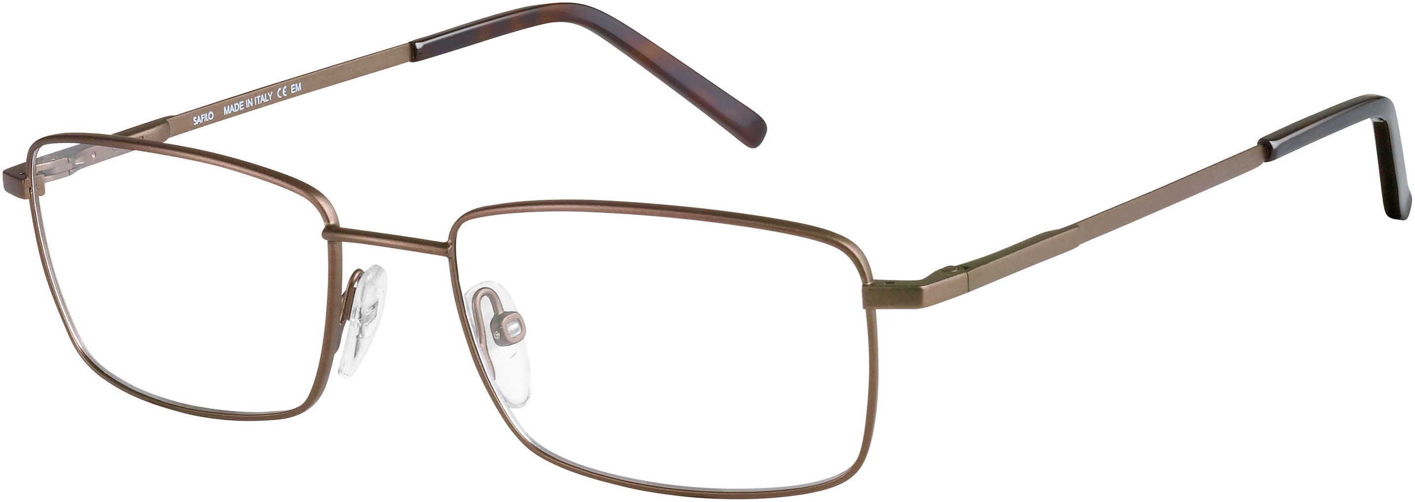  Elasta 7217 Rectangular Eyeglasses 04IN-04IN  Matte Brown (00 Demo Lens)