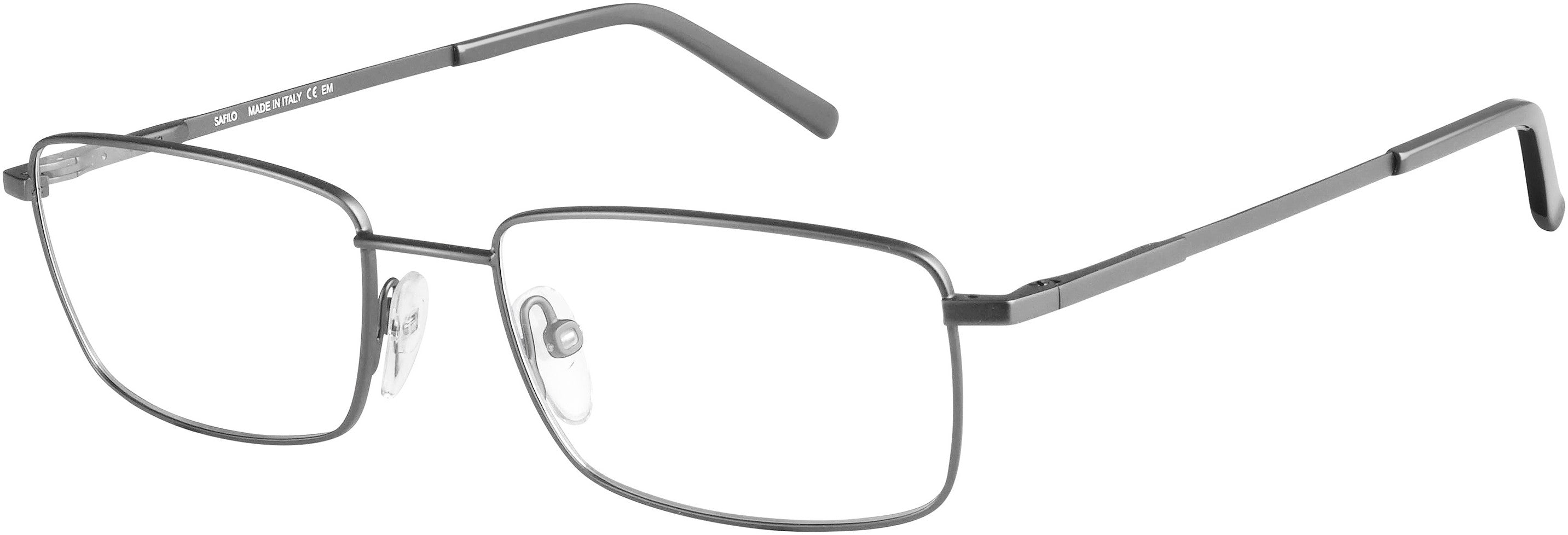  Elasta 7217 Rectangular Eyeglasses 0R80-0R80  Semi Matte Dark Ruthenium (00 Demo Lens)