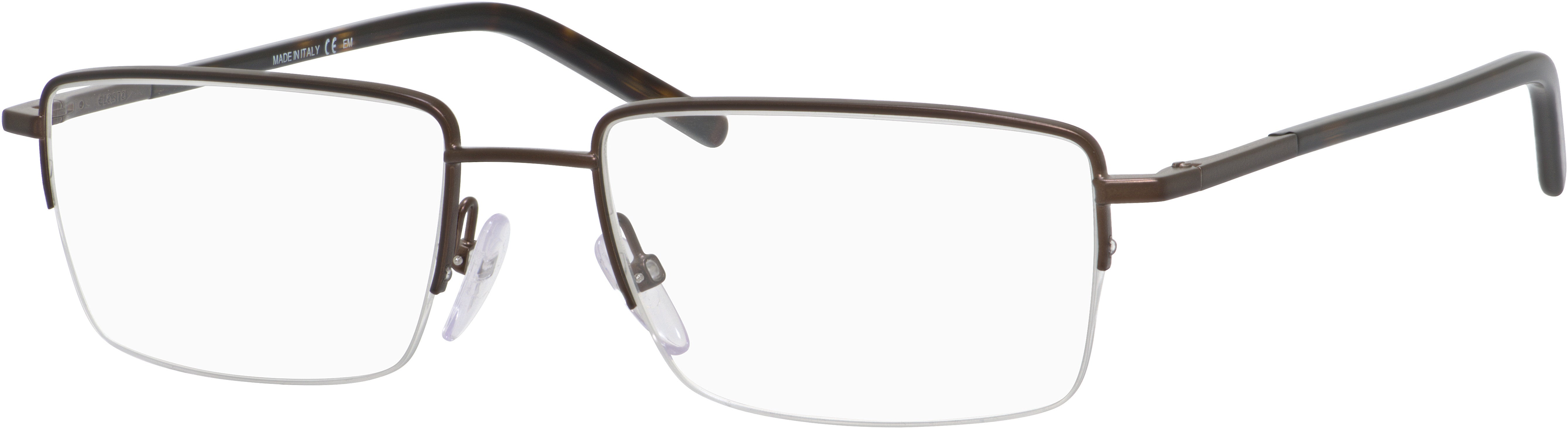  Elasta 7219 Rectangular Eyeglasses 04IN-04IN  Matte Brown (00 Demo Lens)