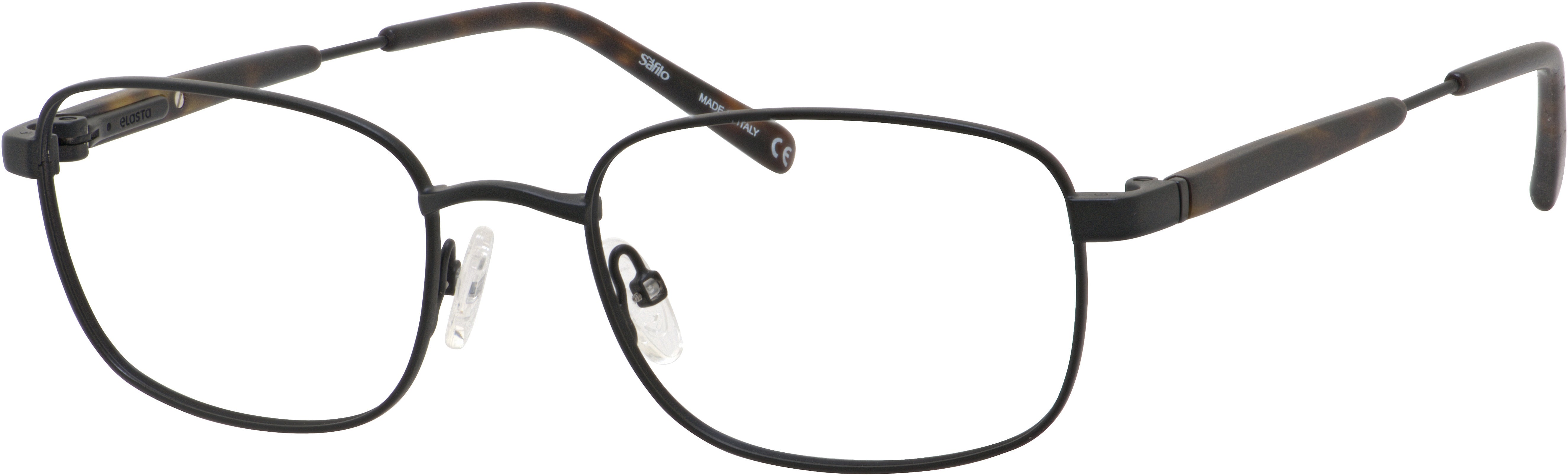  Elasta 7221 Rectangular Eyeglasses 0003-0003  Matte Black (00 Demo Lens)