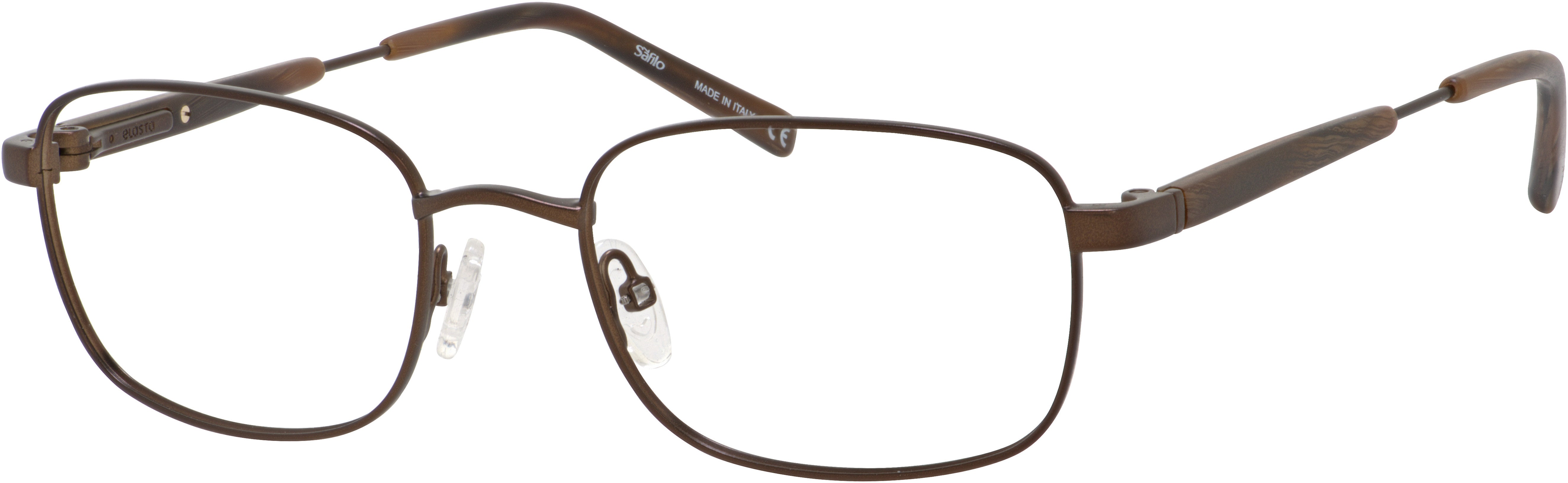  Elasta 7221 Rectangular Eyeglasses 009Q-009Q  Brown (00 Demo Lens)