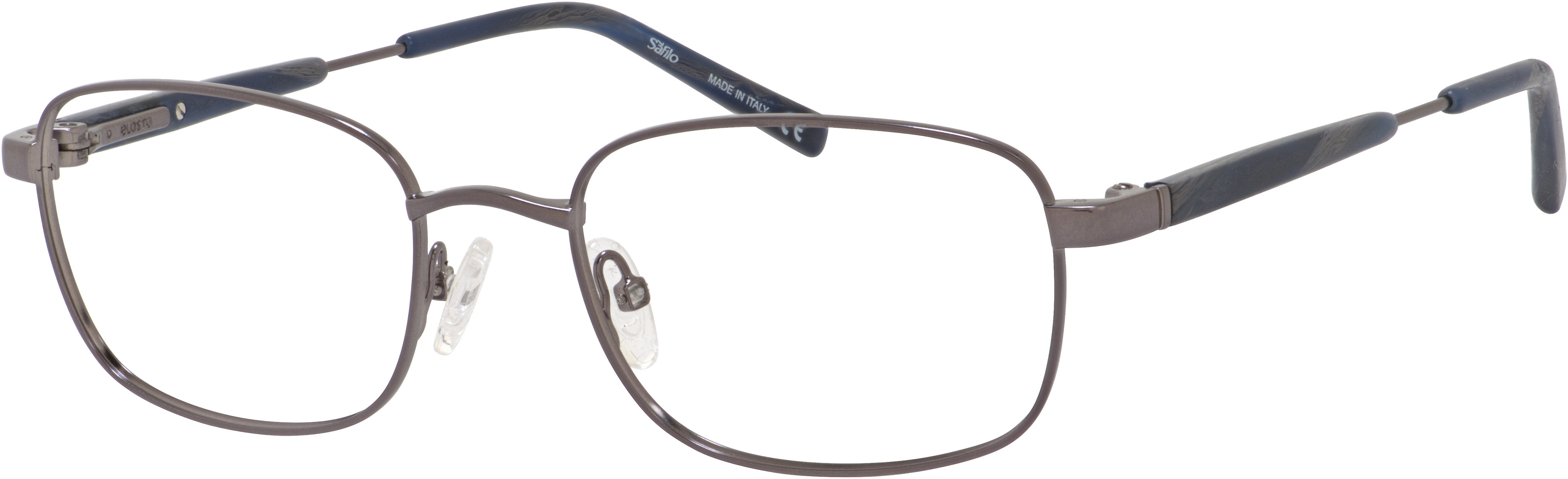 Elasta 7221 Rectangular Eyeglasses 06LB-06LB  Ruthenium (00 Demo Lens)
