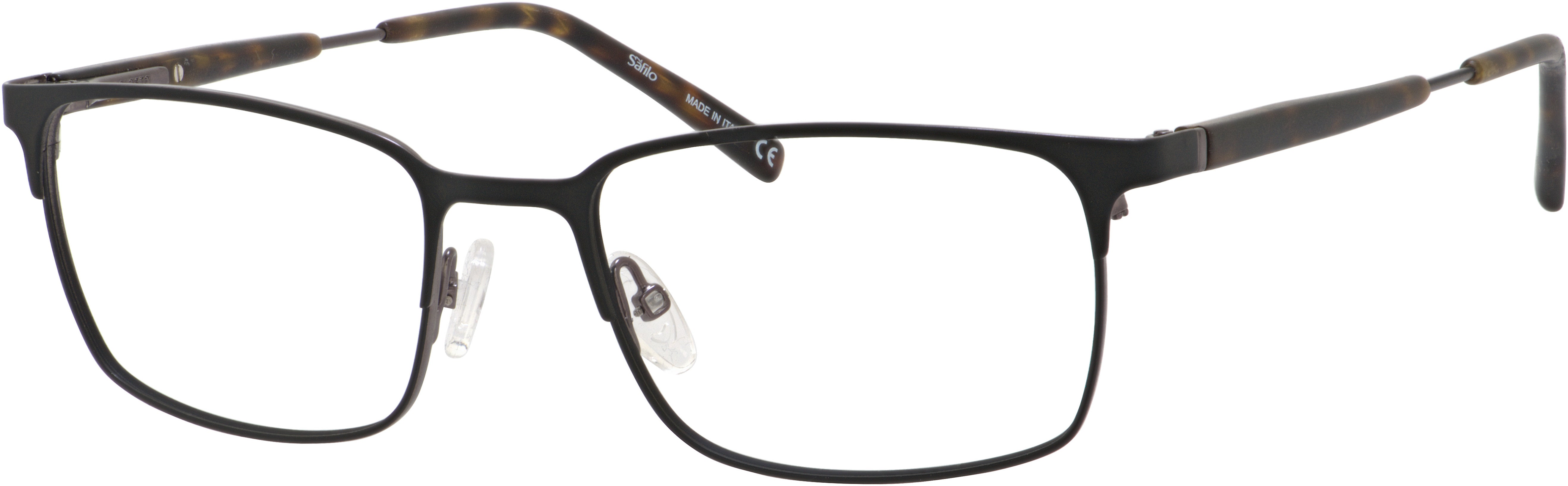  Elasta 7222 Rectangular Eyeglasses 0TI7-0TI7  Ruthenium Matte Black (00 Demo Lens)