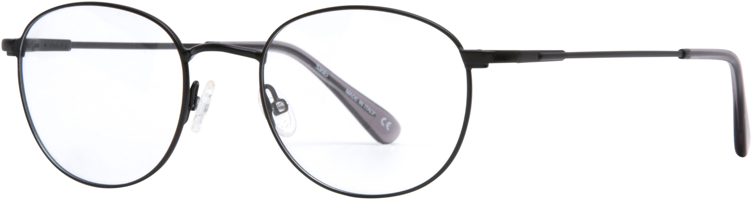  Elasta 7226 Tea Cup Eyeglasses 0003-0003  Matte Black (00 Demo Lens)
