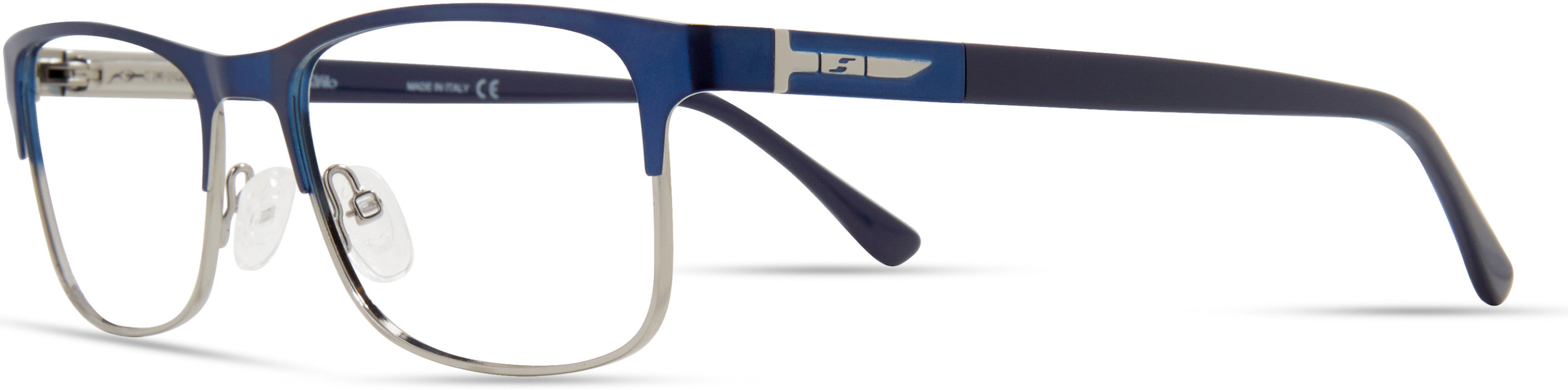  Elasta 7227 Rectangular Eyeglasses 0DTY-0DTY  Blue Ruthenium (00 Demo Lens)