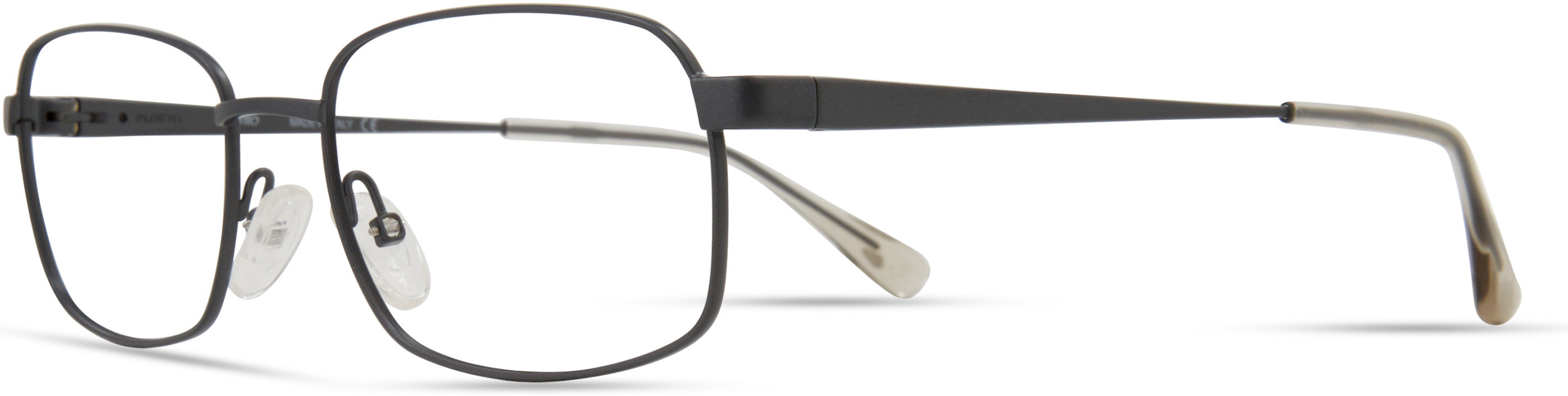  Elasta 7229 Rectangular Eyeglasses 0R80-0R80  Semi Matte Dark Ruthenium (00 Demo Lens)