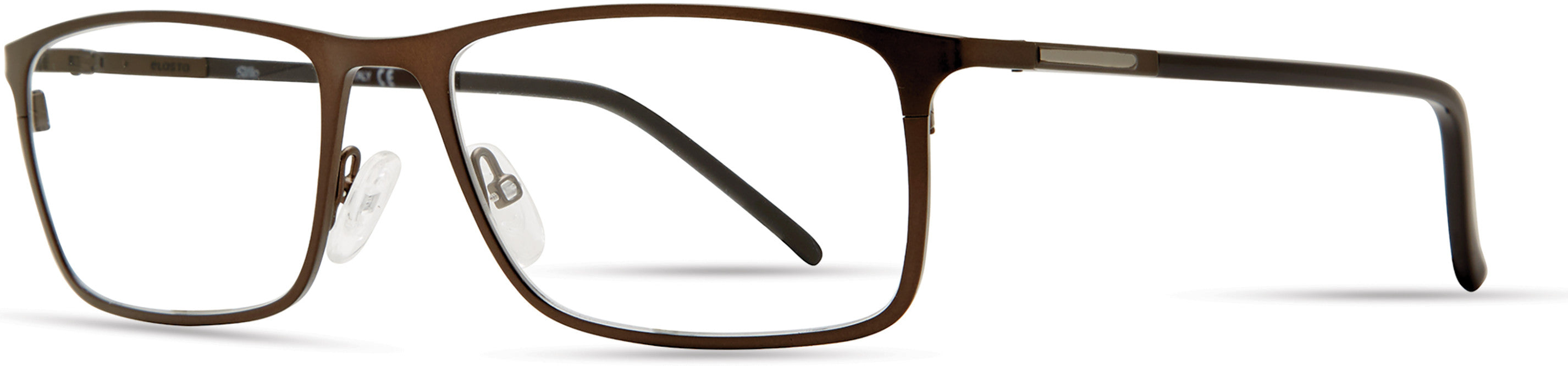  Elasta 7231 Rectangular Eyeglasses 04IN-04IN  Matte Brown (00 Demo Lens)