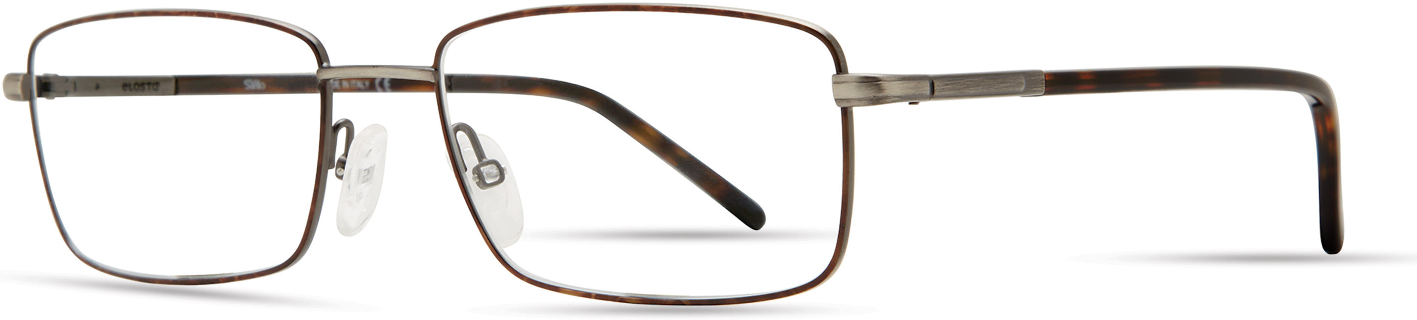  Elasta 7232 Rectangular Eyeglasses 0AB8-0AB8  Havana Gray (00 Demo Lens)