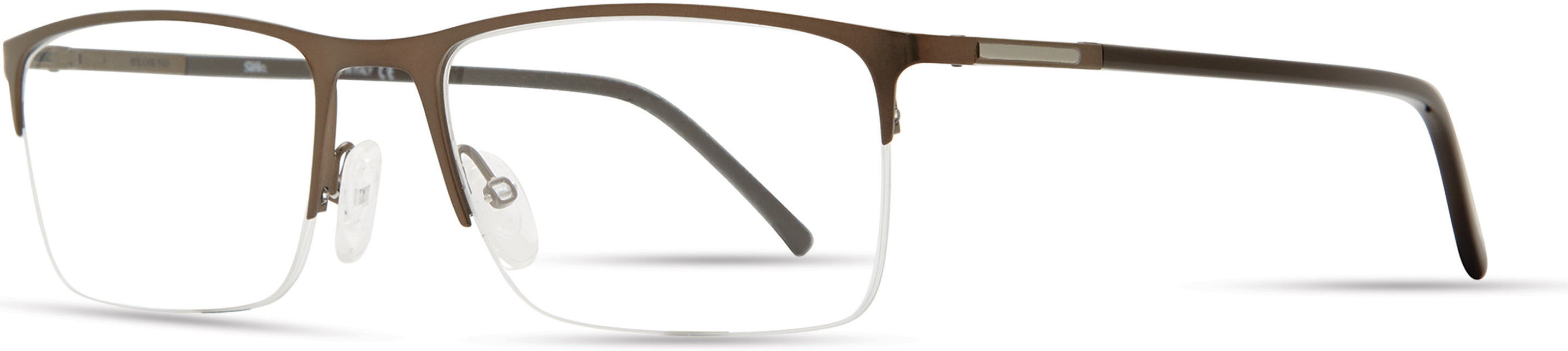  Elasta 7233 Rectangular Eyeglasses 04IN-04IN  Matte Brown (00 Demo Lens)