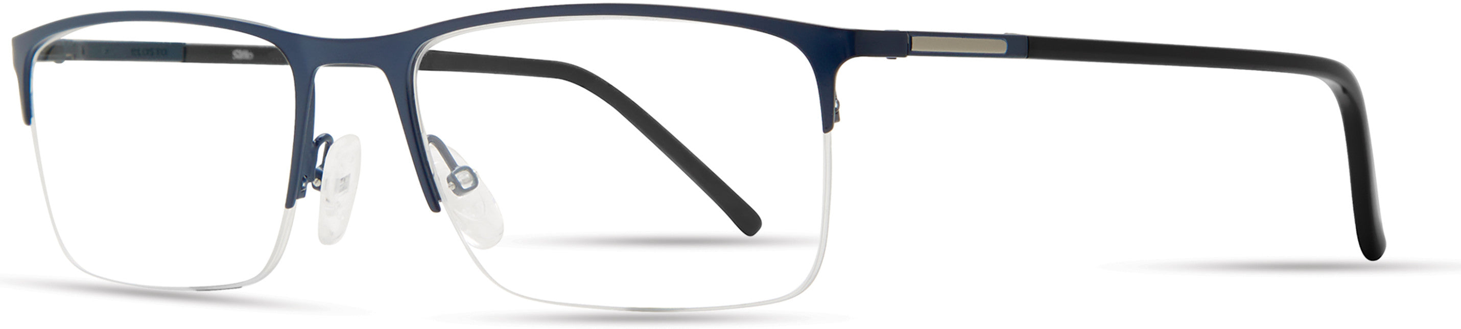  Elasta 7233 Rectangular Eyeglasses 0FLL-0FLL  Matte Blue (00 Demo Lens)