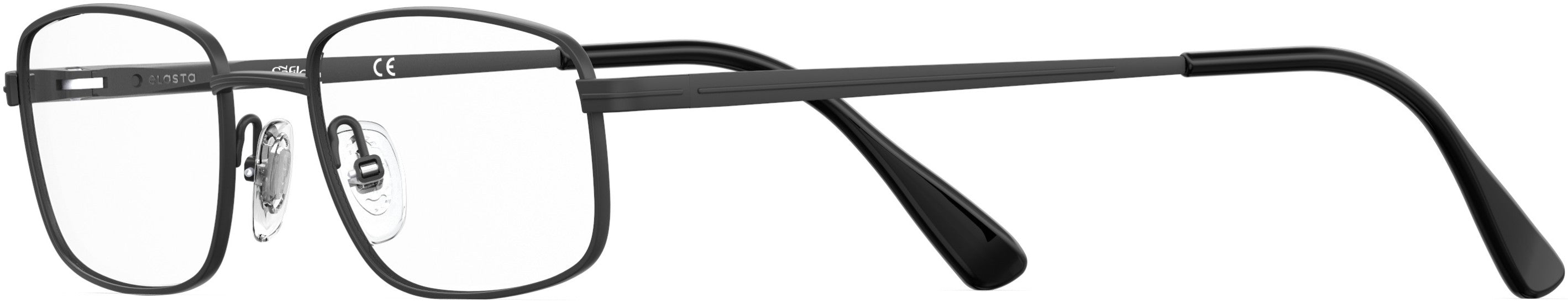  Elasta 7240 Rectangular Eyeglasses 0003-0003  Matte Black (00 Demo Lens)