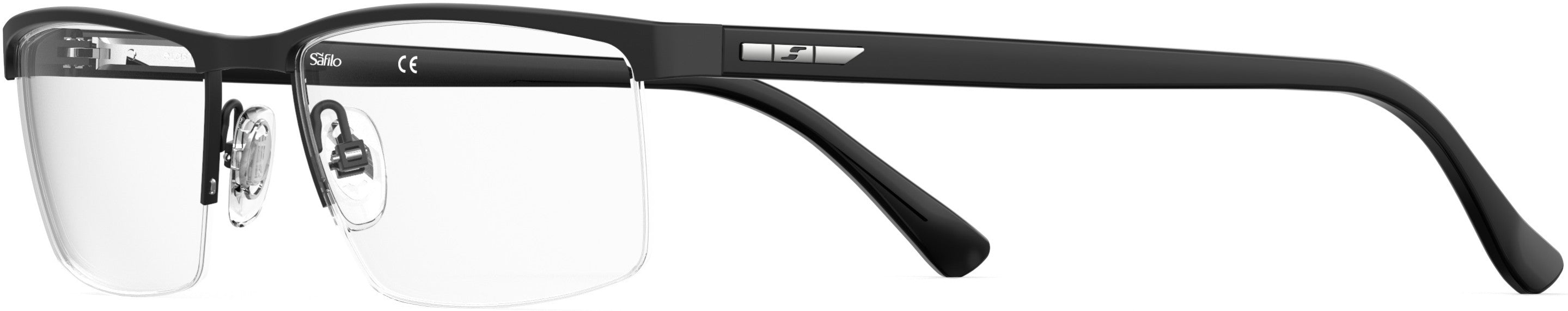  Elasta 7243 Rectangular Eyeglasses 0003-0003  Matte Black (00 Demo Lens)