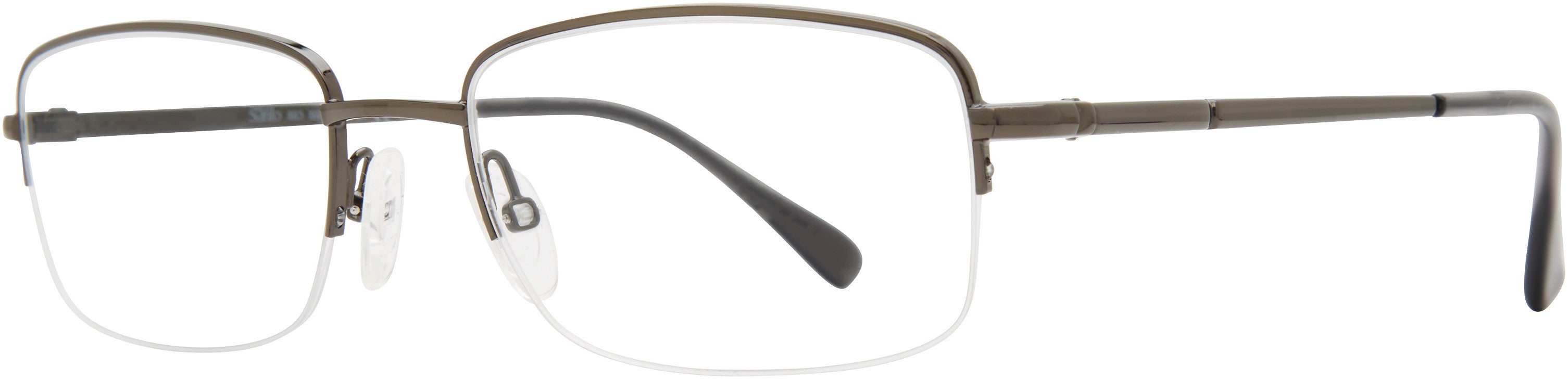  Elasta 7244 Rectangular Eyeglasses 0284-0284  Black Ruthenium (00 Demo Lens)