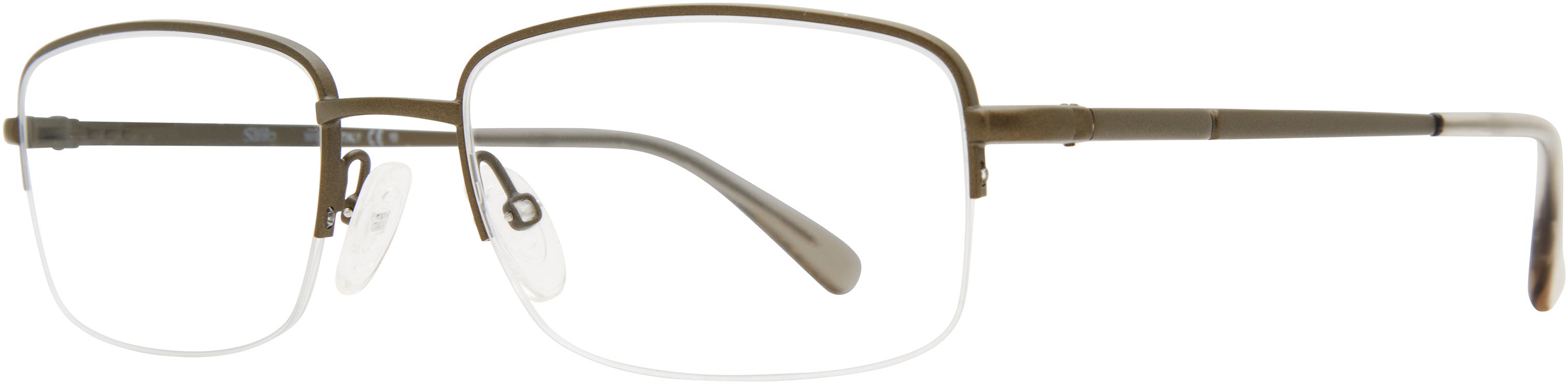  Elasta 7244 Rectangular Eyeglasses 0IS7-0IS7  Antique Brown (00 Demo Lens)