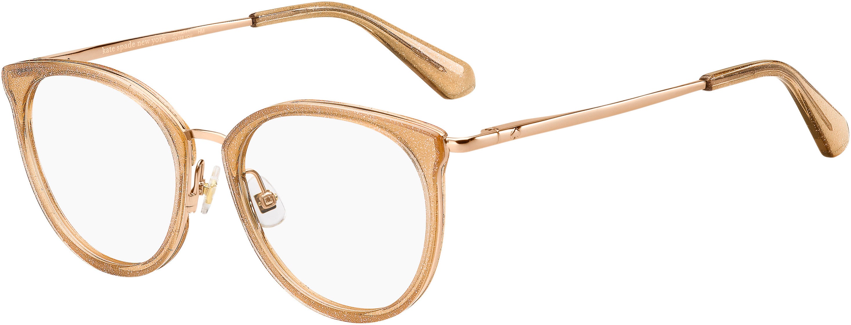 Kate Spade Eliana/G Oval Modified Eyeglasses 0000-0000  Rose Gold (00 Demo Lens)