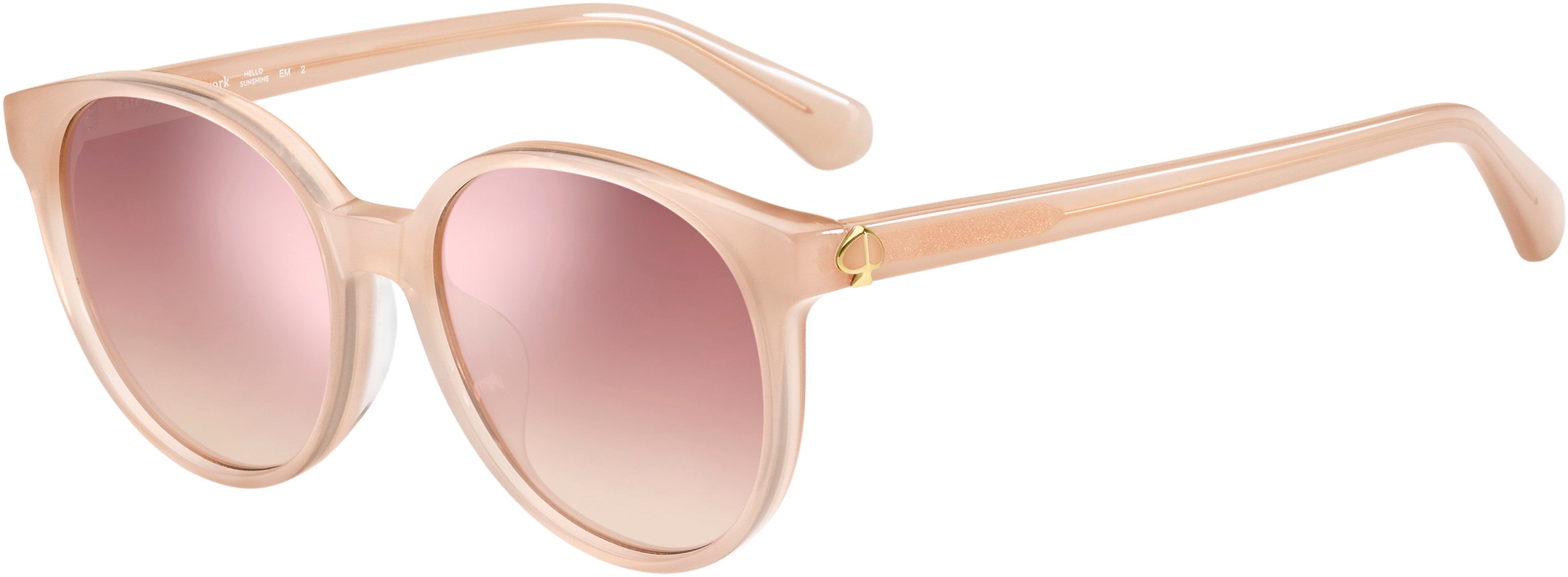 Kate Spade Eliza/F/S Oval Modified Sunglasses 0FWM-0FWM  Nude (2S Pink Flash Silver)