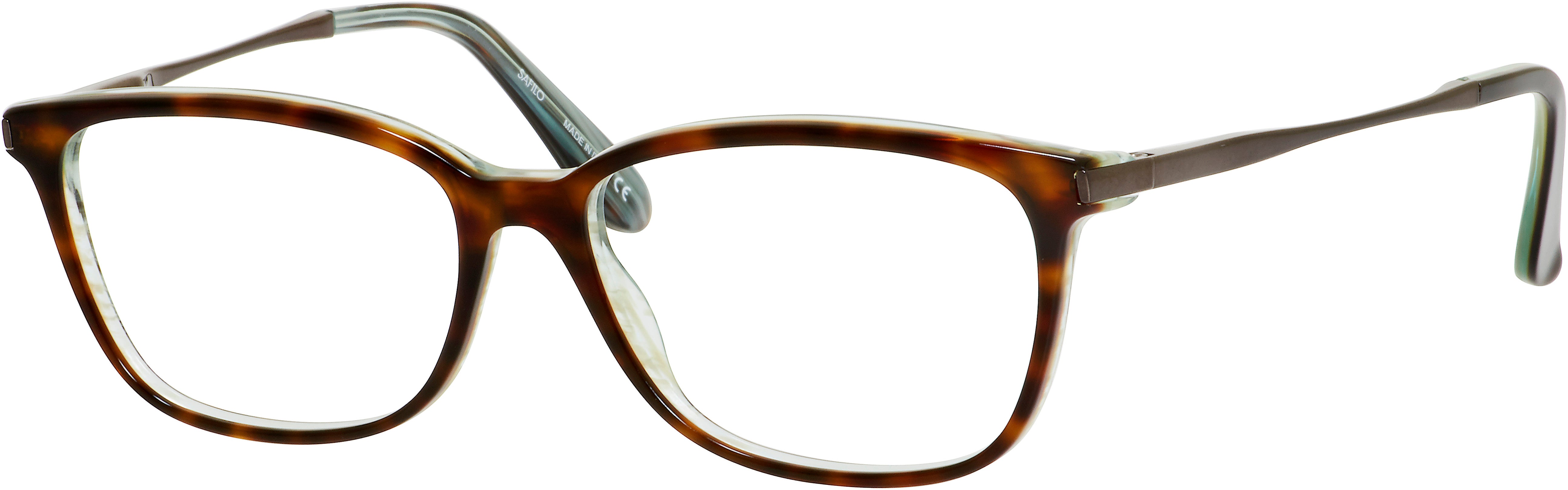  Emozioni 4044 Rectangular Eyeglasses 0SH7-0SH7  Havana Green Gray (00 Demo Lens)