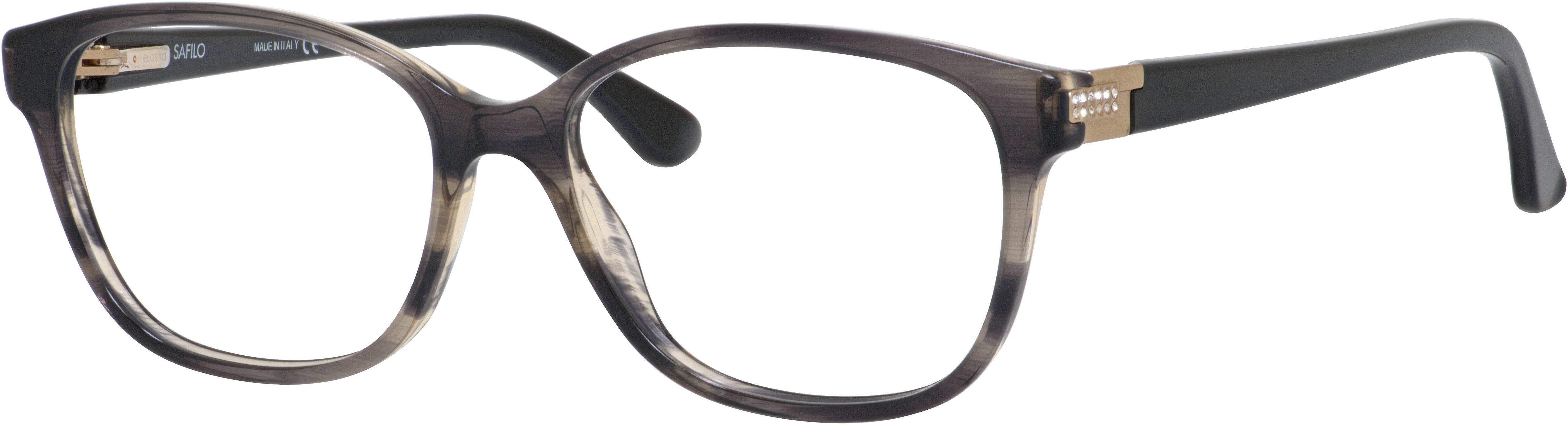  Emozioni 4046 Oval Modified Eyeglasses 0PPO-0PPO  Strp Black Beige (00 Demo Lens)