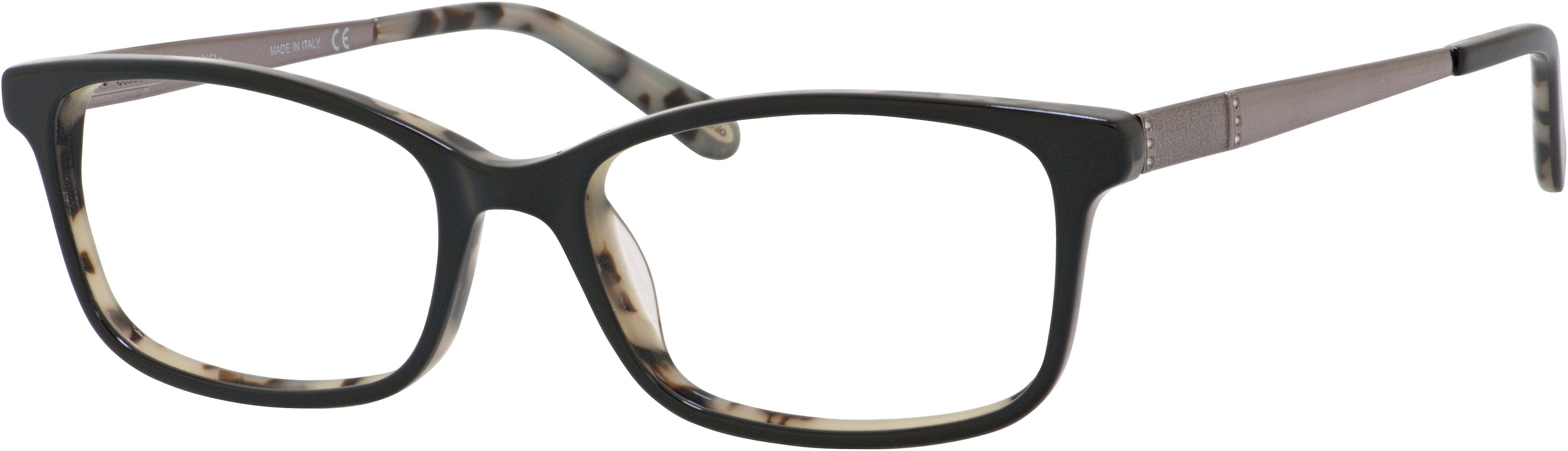  Emozioni 4050 Rectangular Eyeglasses 0TCB-0TCB  White Bksptt (00 Demo Lens)