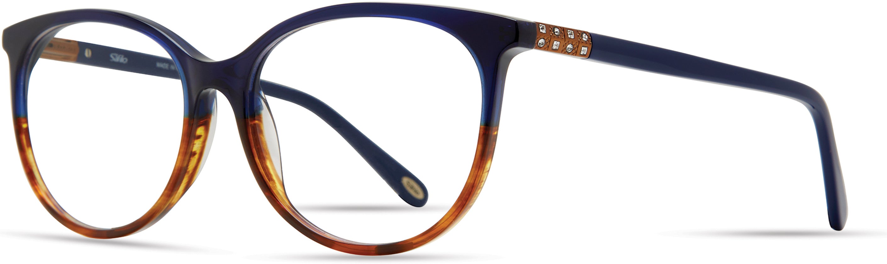  Emozioni 4054 Oval Modified Eyeglasses 04FK-04FK  Havana Blue Brown (00 Demo Lens)