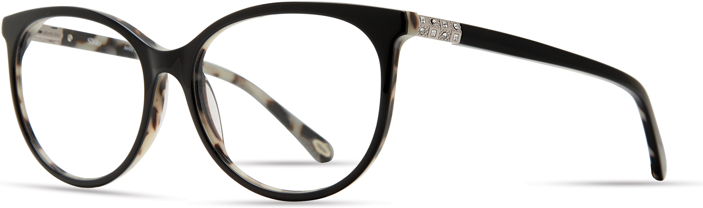  Emozioni 4054 Oval Modified Eyeglasses 0TCB-0TCB  White Bksptt (00 Demo Lens)