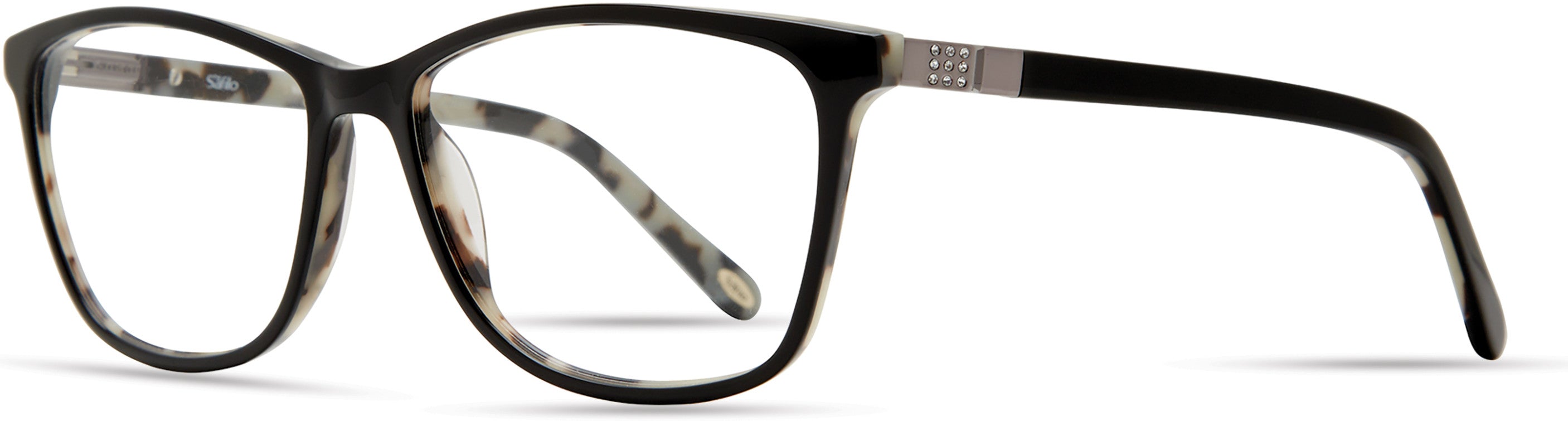  Emozioni 4055 Cat Eye/butterfly Eyeglasses 0TCB-0TCB  White Bksptt (00 Demo Lens)