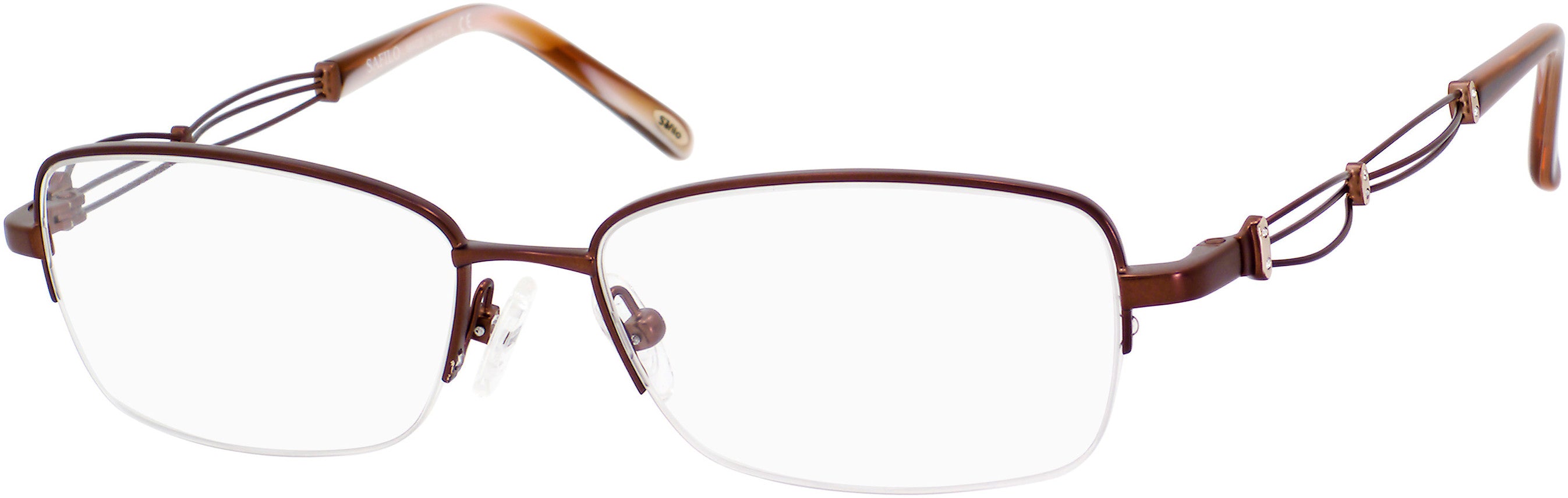  Emozioni 4351 Rectangular Eyeglasses 0FH5-0FH5  Chocolate (00 Demo Lens)