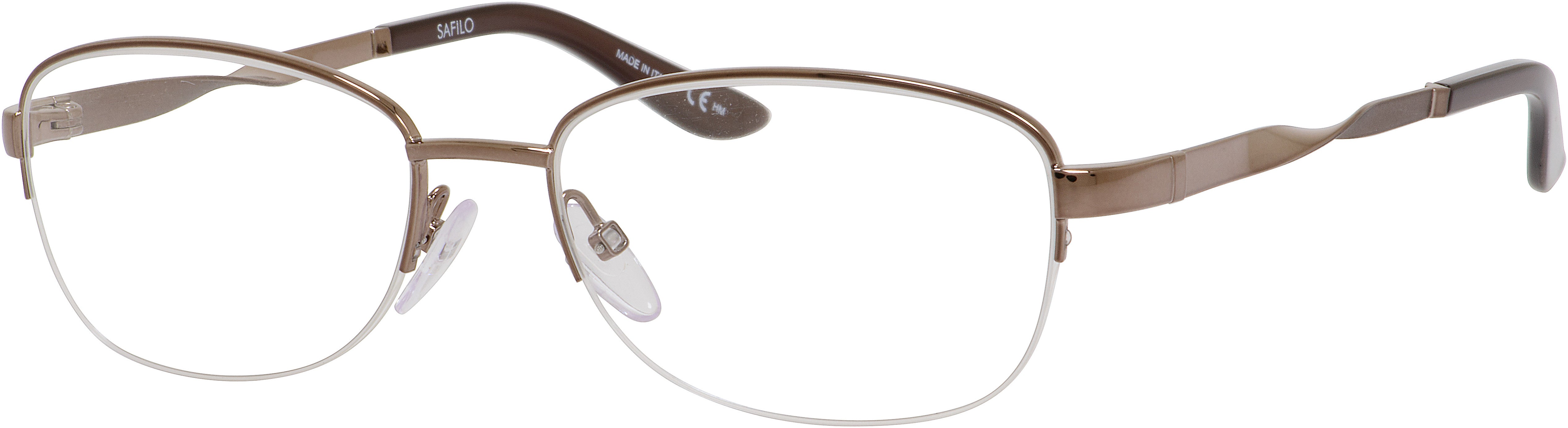  Emozioni 4368 Rectangular Eyeglasses 0TUI-0TUI  Light Brown (00 Demo Lens)