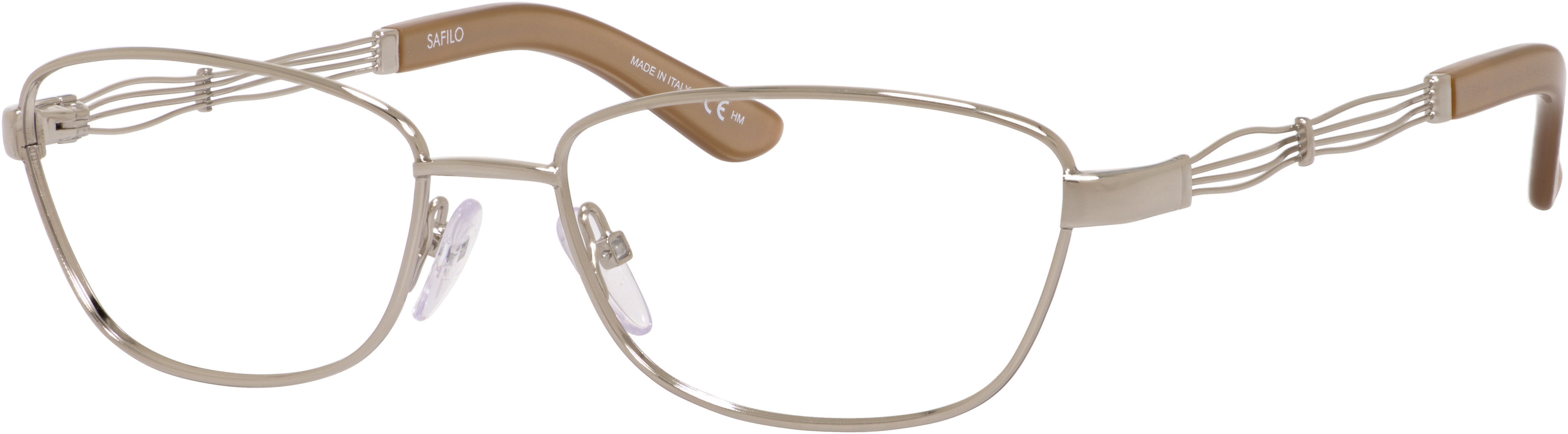  Emozioni 4372 Rectangular Eyeglasses 03YG-03YG  Lgh Gold (00 Demo Lens)
