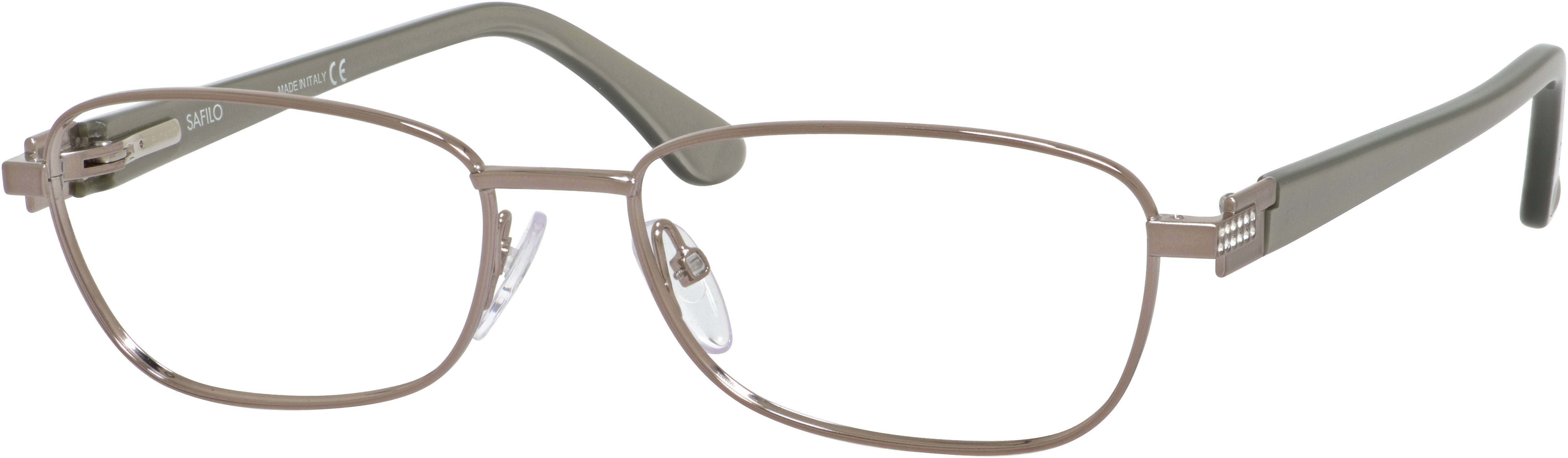  Emozioni 4374 Rectangular Eyeglasses 04IX-04IX  Peach Gray (00 Demo Lens)