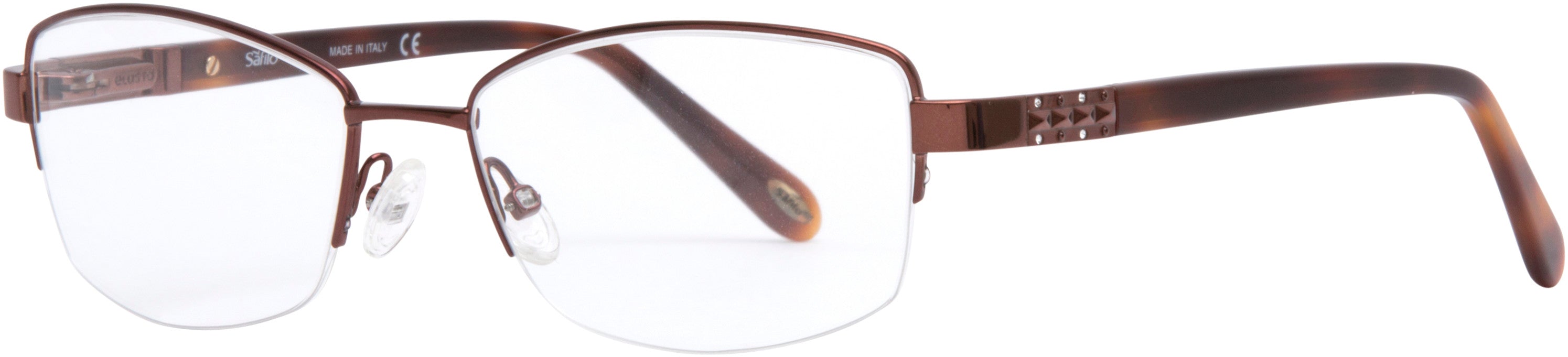  Emozioni 4381 Rectangular Eyeglasses 009Q-009Q  Brown (00 Demo Lens)