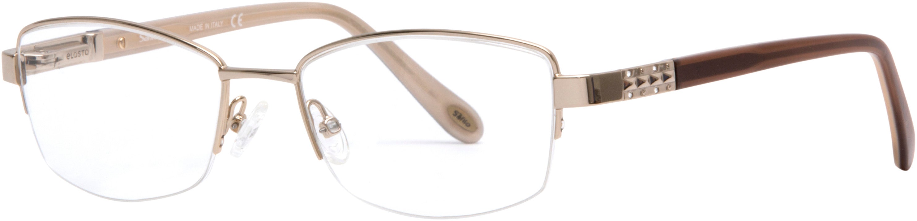  Emozioni 4381 Rectangular Eyeglasses 03YG-03YG  Lgh Gold (00 Demo Lens)