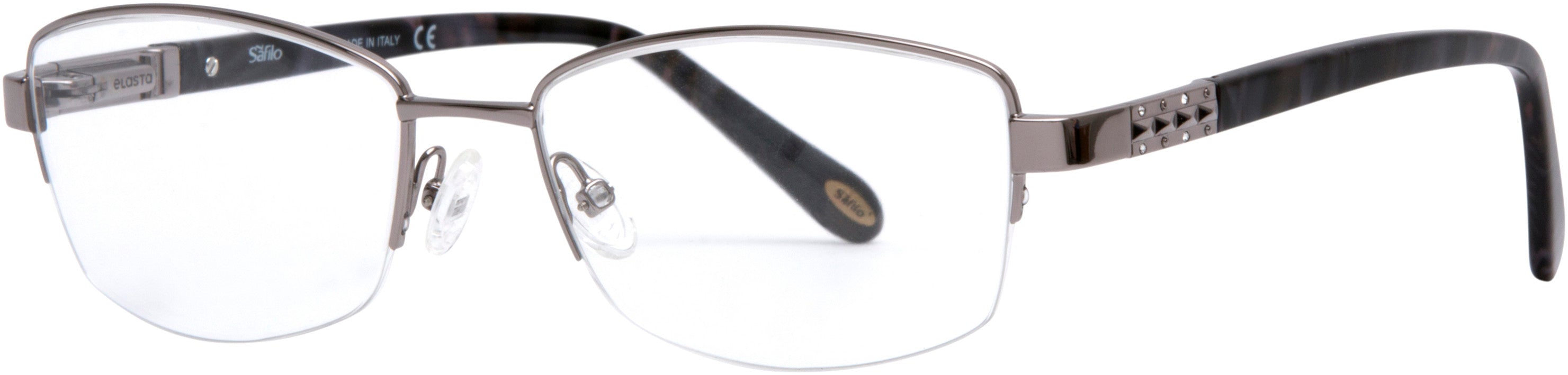  Emozioni 4381 Rectangular Eyeglasses 06LB-06LB  Ruthenium (00 Demo Lens)