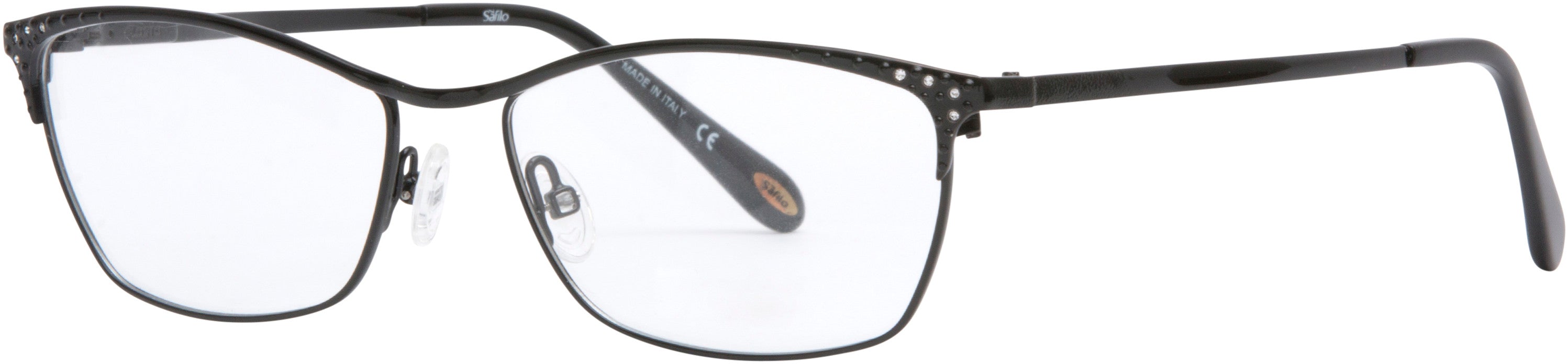  Emozioni 4382 Cat Eye/butterfly Eyeglasses 0807-0807  Black (00 Demo Lens)