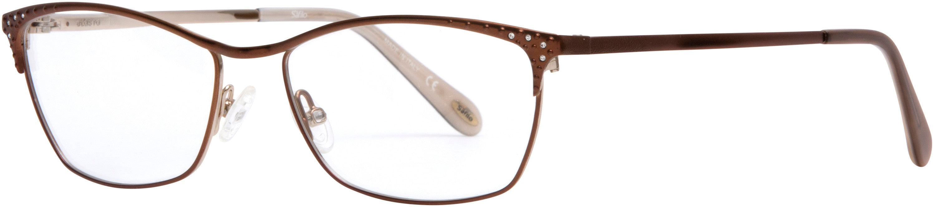  Emozioni 4382 Cat Eye/butterfly Eyeglasses 0FG4-0FG4  Brown Gold (00 Demo Lens)