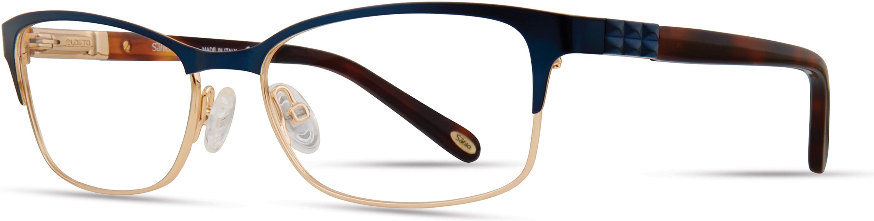  Emozioni 4384 Cat Eye/butterfly Eyeglasses 0KY2-0KY2  Blue Gold (00 Demo Lens)