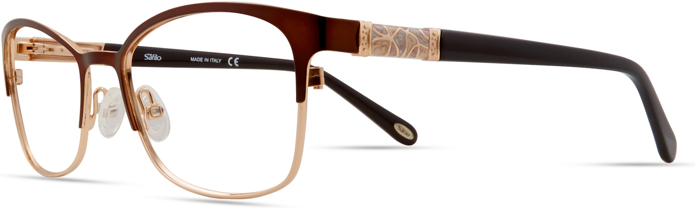  Emozioni 4389 Cat Eye/butterfly Eyeglasses 0FG4-0FG4  Brown Gold (00 Demo Lens)