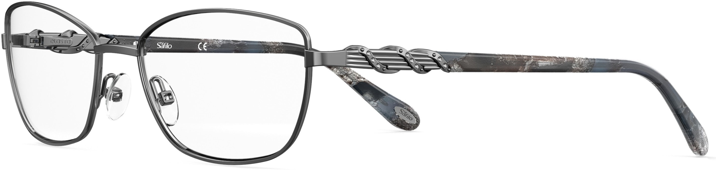  Emozioni 4397 Cat Eye/butterfly Eyeglasses 06LB-06LB  Ruthenium (00 Demo Lens)