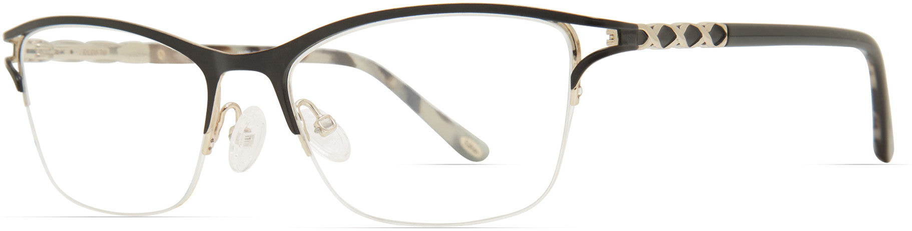  Emozioni 4398 Cat Eye/butterfly Eyeglasses 0I46-0I46  Black Gold (00 Demo Lens)