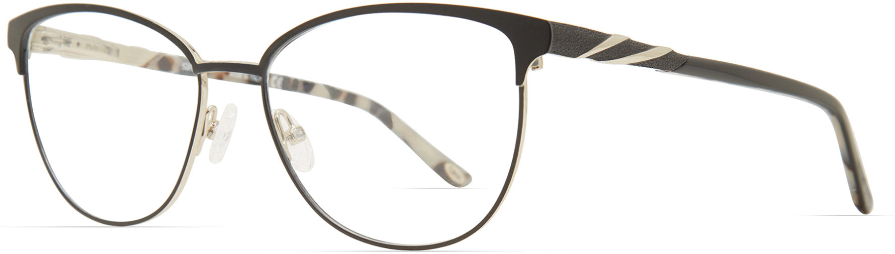  Emozioni 4399 Cat Eye/butterfly Eyeglasses 0I46-0I46  Black Gold (00 Demo Lens)