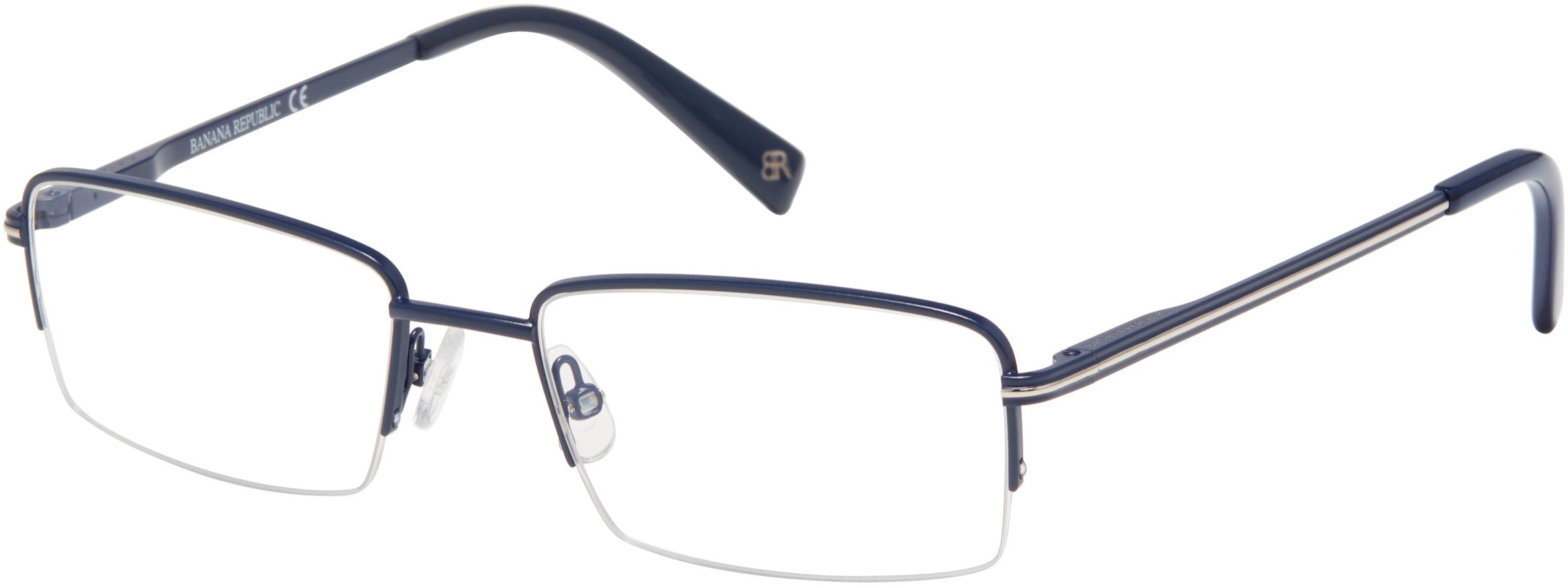 Banana Republic Emil Rectangular Eyeglasses 0FLL-0FLL  Matte Blue (00 Demo Lens)