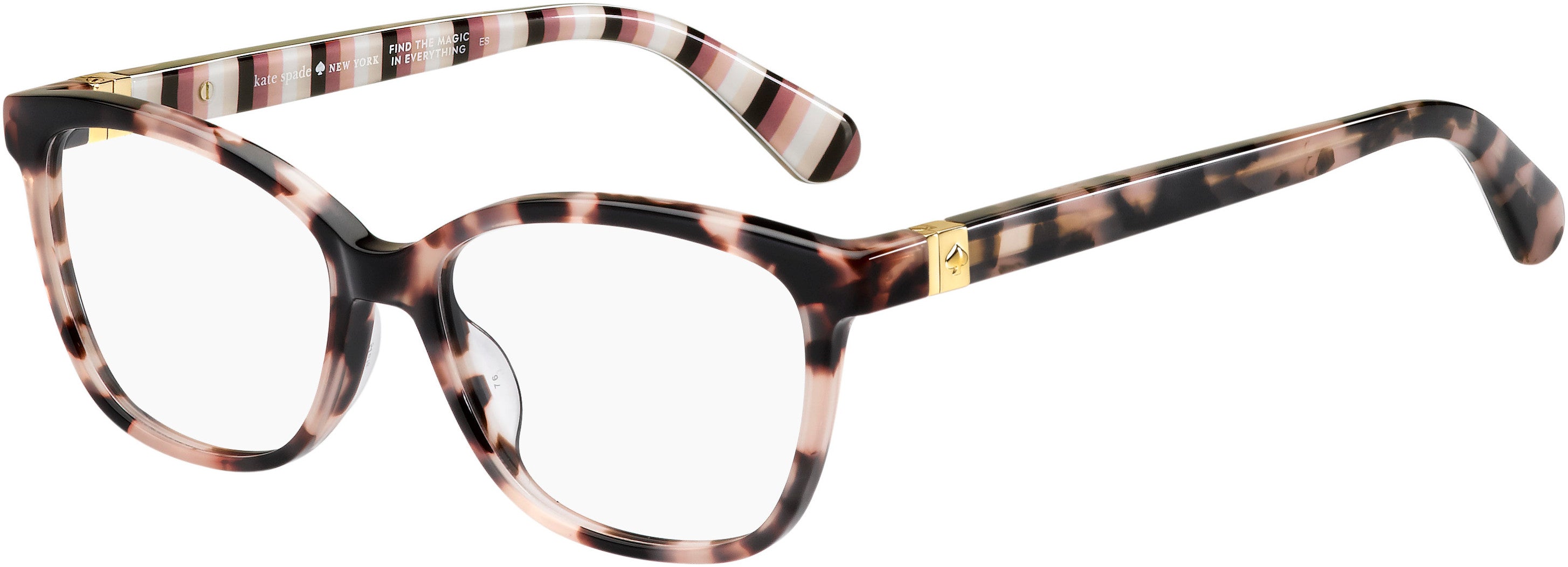 Kate Spade Emilyn Rectangular Eyeglasses 0HT8-0HT8  Pink Havana (00 Demo Lens)
