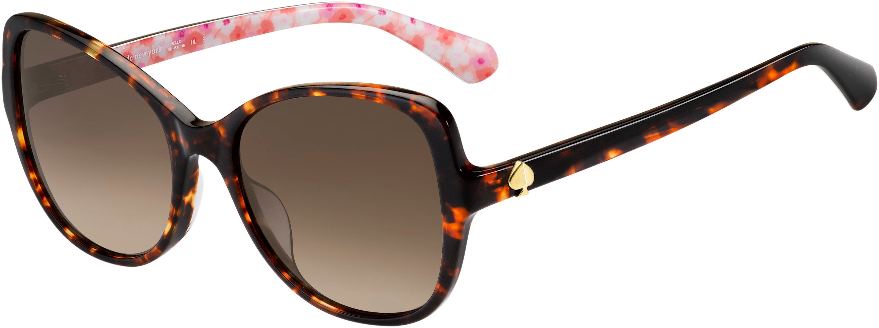 Kate Spade Esmae/G/S Cat Eye/butterfly Sunglasses 0MAP-0MAP  Havana Pattern Pink (HA Brown Gradient)